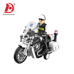 Ensemble de jeu de véhicules de police à inertie, ensemble de voitures de sauvetage urbain avec moto de police, hélicoptère, camionnette et figurines de policiers - Product Image 5