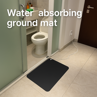 Tapis de mise à la terre en PU noir absorbant l'eau, tapis conducteur antidérapant pour l'entrée et le sol, OEM/ODM