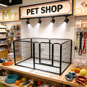 Pagar Anjing, Kandang Anjing Sedang, Pagar Kandang Anjing Ruang Bebas, Kandang Hewan Peliharaan - Product Image 1