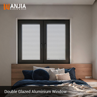 Fenêtres à battants en aluminium à double vitrage personnalisables avec moustiquaire, design professionnel