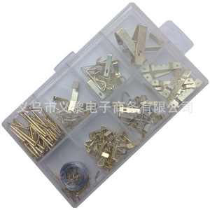 Picture <b>Hook</b> Kit 200pc Wall Mount Bracket Home Decoration Hardware <b>Tool</b> Plating Standard Metric System - Product Image 2