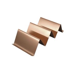 Support de tacos en acier inoxydable en gros, plateau irrégulier en PP écologique pour mariages et fêtes, avec assiette incluse - Product Image 4