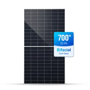 SSunket Pv Panel 650W 600W 670W 640W 645W 700W 132Cells 210Mm Mono Hjt Transparent Bifacial Solar Panel Price For Eu