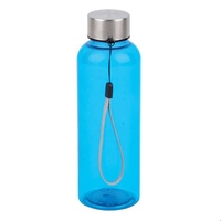 Bouteille d'eau en plastique transparent pour boissons, bouteilles de jus personnalisées avec couvercle métallique, sans BPA, anti-fuite, pour le sport et les voyages