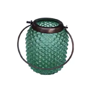 Green Glass Hanging Votive Available in Different Colors Home Decoration Candle Holder Votive