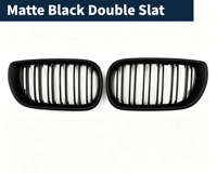 Pour BMW Série 3 E46 02-05 Grille de pare-chocs avant à double ou simple lamelle noir brillant ou mat, garniture de remplacement, accessoire