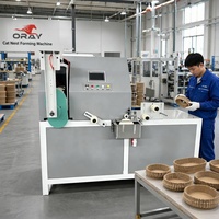 Machine de production automatique de lits pour chats en carton ondulé, ronds et ovales, avec écran tactile PLC et moteur servo complet