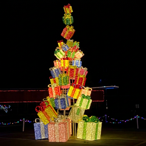 Guirlandes lumineuses géantes pour arbre de Noël LED IP65, contrôle sans fil, taille et couleur personnalisables, décoration de Noël extérieure, fournisseur OEM Chine - Product Image 1