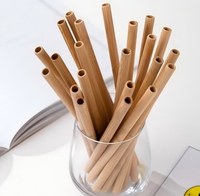 Pailles en bambou jetables écologiques, pailles à boire biodégradables, design personnalisé pour bar et restaurant