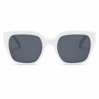 Lunettes de soleil carrées à monture large et épaisse, finition brillante, 5 couleurs, verres à motif écaille de tortue et léopard, design rétro, lunettes de soleil tendance