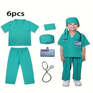 Juego <span class=keywords><strong>de</strong></span> niños para niños pequeños, traje quirúrgico <span class=keywords><strong>de</strong></span> médico, uniforme, conjunto <span class=keywords><strong>de</strong></span> disfraz <span class=keywords><strong>de</strong></span> Cosplay para niños y niñas, disfraz <span class=keywords><strong>de</strong></span> Halloween - Product Image 2