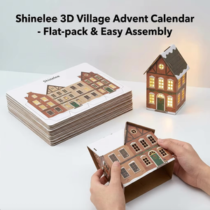 Boîte en papier, boîte cadeau, <span class=keywords><strong>calendrier</strong></span> de l'avent, style nordique minimaliste, forme de maison 3D, papier recyclé, emballage pour bijoux et bonbons pour les détaillants de boutiques - Product Image 4