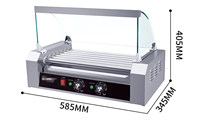 Machine à hot-dogs commerciale entièrement automatique pour 5/7/9/11 bâtonnets, machine à saucisses croustillantes