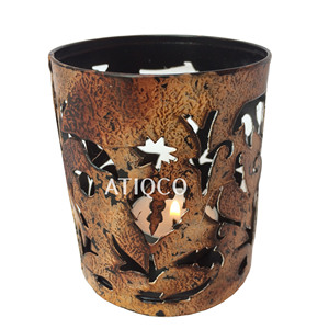 Rustic Jali Iron Votive Candle <b>Holders</b> Latest & Unique Design Metal <b>Tealight</b> <b>Holder</b> Attractive Candle Stand Party Decoration - Product Image 1