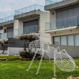 Stainless Steel Wrought Iron Ant Sculpture Outdoor Garden Decor <b>Large</b> Animal Figure Floor Mount Handmade Metal <b>Ornament</b> - Product Image 1