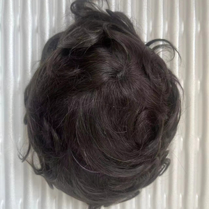 EMEDA Ventes en croissance # Prothèse capillaire 1B05 Knot Super Thin Skin Base pour hommes, en cheveux naturels, modèle 0608 Skin - Product Image 1