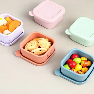 Conteneur en silicone pour vinaigrette à emporter, petit récipient à condiments avec couvercles, ensemble de coupelles à sauce, étanche et réutilisable pour le déjeuner, le travail ou les voyages - Product Image 5