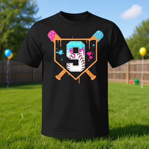 Baseball 9Th Birthday Ice Cream Drip T-Shirt <b>For</b> <b>9</b> <b>Year</b> <b>Old</b> Boy Birthday Gift Short Sleeve Crew Neck Digital Printing Children - Product Image 3