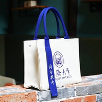 Sac fourre-tout en toile de qualité PP réutilisable et tendance avec logo personnalisé, motif de dessin animé, poignée longue pour femmes, usage quotidien