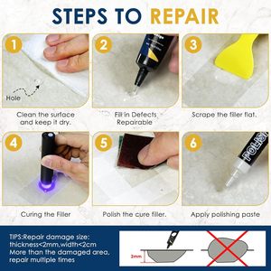 <span class=keywords><strong>Kit</strong></span> <span class=keywords><strong>de</strong></span> Reparación <span class=keywords><strong>de</strong></span> Encimeras <span class=keywords><strong>de</strong></span> Cuarzo, Reparación Rápida en 30s, Repara Agujeros, Rasguños y Grietas en Azulejos <span class=keywords><strong>de</strong></span> <span class=keywords><strong>Fibra</strong></span> <span class=keywords><strong>de</strong></span> <span class=keywords><strong>Vidrio</strong></span>, Porcelana, Cerámica, Bañeras, Fregaderos y Cocinas - Product Image 5