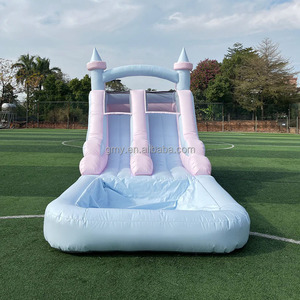 Sân chơi ngoài trời thiết bị trắng nhà bị trả lại Hồ bơi bơm hơi trượt với Blower cho bán - Product Image 4