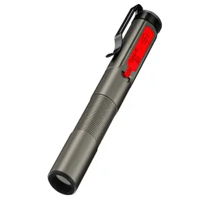 WARSUN DT004 Outdoor 100lm IPX5 waterproof Torch emergency UV double light source doctor clip Rechargeable Pen Flashlight