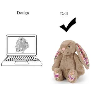 Quantité minimale de commande bas personnalisé enfants nom brodé <span class=keywords><strong>lapin</strong></span> <span class=keywords><strong>lapin</strong></span> en peluche pull peluches pour le soulagement du Stress PP coton remplissage maille doublure - Product Image 6