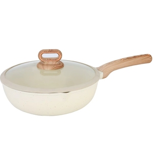 Sartén Antiadherente Moderna con Tapa <span class=keywords><strong>de</strong></span> Vidrio, Revestimiento <span class=keywords><strong>de</strong></span> <span class=keywords><strong>Granito</strong></span>, Utensilios <span class=keywords><strong>de</strong></span> <span class=keywords><strong>Cocina</strong></span> <span class=keywords><strong>de</strong></span> Piedra Saludables, Sartén <span class=keywords><strong>de</strong></span> Chef, Libre <span class=keywords><strong>de</strong></span> PFOA, Wok Antiadherente - Product Image 2