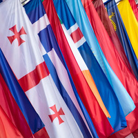 Drapeaux de fanion 3x5 personnalisés de haute qualité à prix d'usine tous les pays, y compris l'impression numérique en tissu polyester fabriqué en Suisse