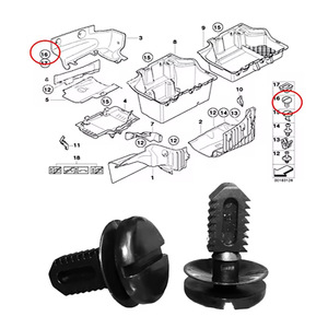 Clip de plástico para la cubierta de la batería del maletero de BMW 51471945266, repuesto para las series 3 y 5, M5, E30, E60, E93 - Product Image 2