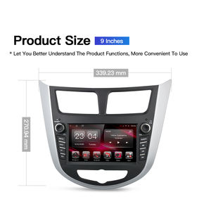 เครื่องบันทึกเทปวิทยุ2010 2016เครื่องเล่นมัลติมีเดียแอนดรอยด์12เครื่องเล่น GPS หน้าจออัตโนมัติสำหรับ Hyundai Solaris Accent - Product Image 6