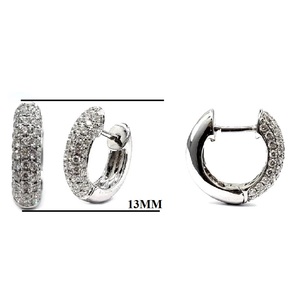 Pendientes de aro de oro blanco Soli de 18 quilates, joyería fina de diamante Real Natural, mayorista de oro de Hong Kong para regalo de boda - Product Image 2