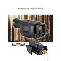 Monoculaire de chasse réglable à 7 niveaux de vision nocturne 1080P avec grossissement 3X, portée de 200-300 m, LED IR 3W/850nm