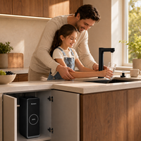 Purificateur d'eau électrique sans réservoir à débit élevé 600G, système de filtration par osmose inverse à 5 étapes sous comptoir pour hôtel et maison