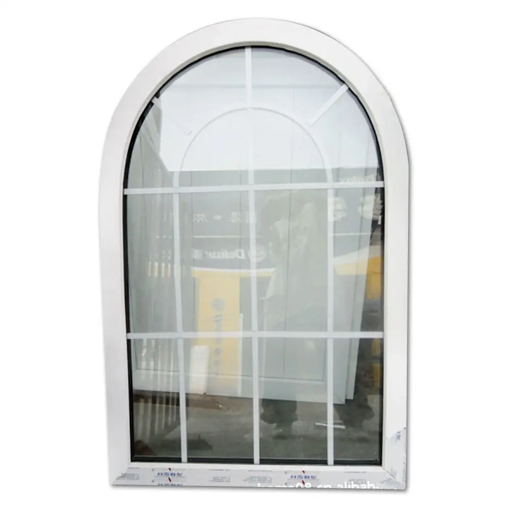 Nhà máy trực tiếp bán buôn Chất lượng cao uPVC đôi kính cửa sổ PVC để trang trí