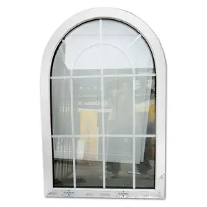厂家直销批发优质UPVC双层玻璃平开窗装饰用PVC窗