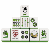 Coffret de Tuiles de Mahjong de Luxe 166 Pièces Marque Wowu, Personnalisé OEM, Écologique, en Acrylique Gravé, pour Cadeaux de Noël et de Fêtes Américaines, Idéal pour la Famille