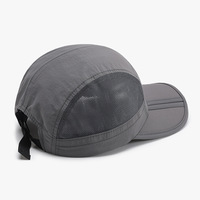 Fabricante de gorras deportivas logotipo bordado personalizado 5 paneles ala curva gorras para correr sombrero