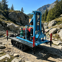 Foreuse hydraulique diesel sur chenilles pour puits d'eau, modèle 200L, profondeur 200 mètres