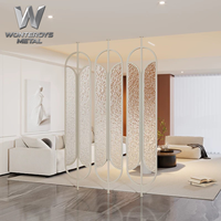 Séparateur de pièce pliable multifonctionnel en acier inoxydable, design Art déco moderne, opaque, flexible, pour la maison