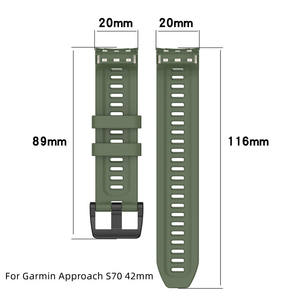 Cinturino in Silicone bracciale Correa bracciale cinturino Smartwatch a sgancio rapido per Garmin Approach S70 42mm 47mm - Product Image 5