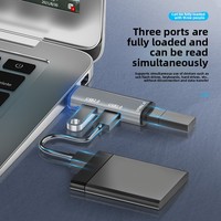 Adaptador Multipuerto USB C a USB Hub 3 Puertos USB 3.0 + USB 2.0 Tipo-C OTG para Laptop PC