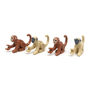 Figura <span class=keywords><strong>di</strong></span> <span class=keywords><strong>Scimmia</strong></span> Gibbon a Braccia Lunghe, Accessori per Costruzioni Compatibili con Mattoncini Standard, Mattoncino <span class=keywords><strong>Scimmia</strong></span> della Giungla Zoo NO.77864 - Product Image 1