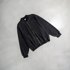 W0138 Fall 450G Heavy Weight Wash Retro Sleeved <b>Jacket</b> Fashion Loose <b>Jacket</b> <b>Men</b> - Product Image 3