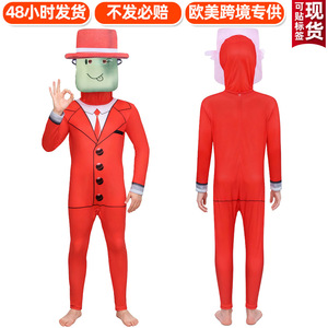Combinaison à capuche rouge Roblox Kids Concierge Cosplay, costume unisexe pour spectacle d'Halloween - Product Image 4