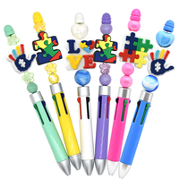 Stylos à bille à perles détachables, encre noire mignonne, fournitures scolaires d'écriture, stylos à perles pour le dessin, le bureau