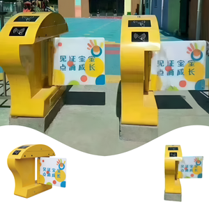 Barrière de sécurité compacte en acier inoxydable 304 pour enfants, avec reconnaissance faciale RFID, anti-collision, moteur sans balais, IP44, pour petits espaces - Product Image 1