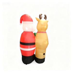 Décoration gonflable <span class=keywords><strong>de</strong></span> Noël animée <span class=keywords><strong>de</strong></span> 1,80 m (Père Noël et rennes), avec <span class=keywords><strong>action</strong></span> automatique <span class=keywords><strong>de</strong></span> levage <span class=keywords><strong>de</strong></span> gobelets et lumières LED pour extérieur - Product Image 5