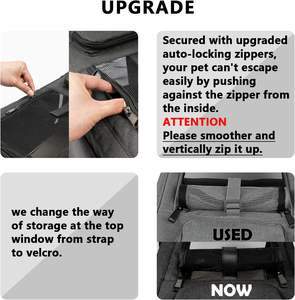 Muestra Gratis de Transportadora para Perros/Caseta para Gatos, Transportadora Grande para Gatos de 9 a 11 kg/Bolsa de Transporte para Mascotas con Laterales Blandos para Viajes en Auto, para Cachorros de 7 kg/Parte Superior - Product Image 4