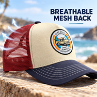 Casquette Trucker Décontractée d'Extérieur Personnalisée avec Patch Brodé, Dos en Maille Respirante, Visière Courbée et Fermeture Snapback Réglable – Vente en Gros